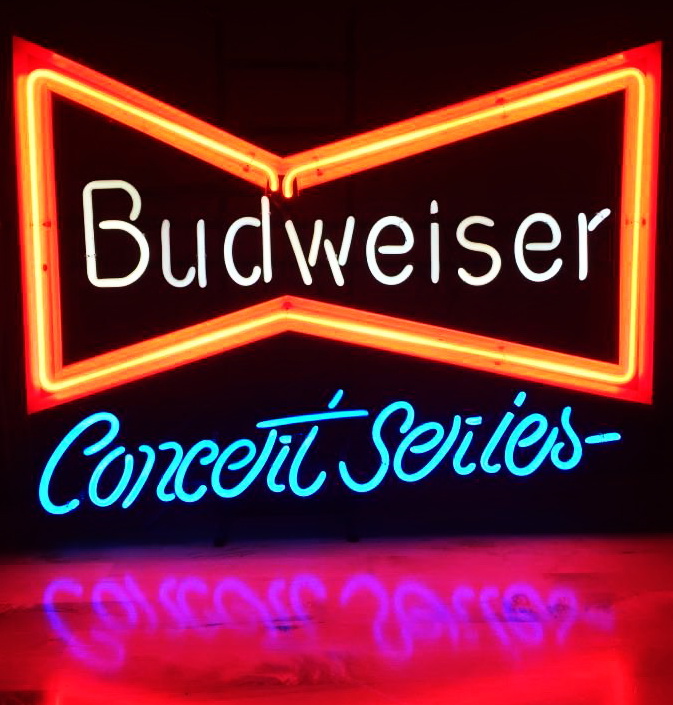 Budweiser Concert Series Bowtie Neon Sign